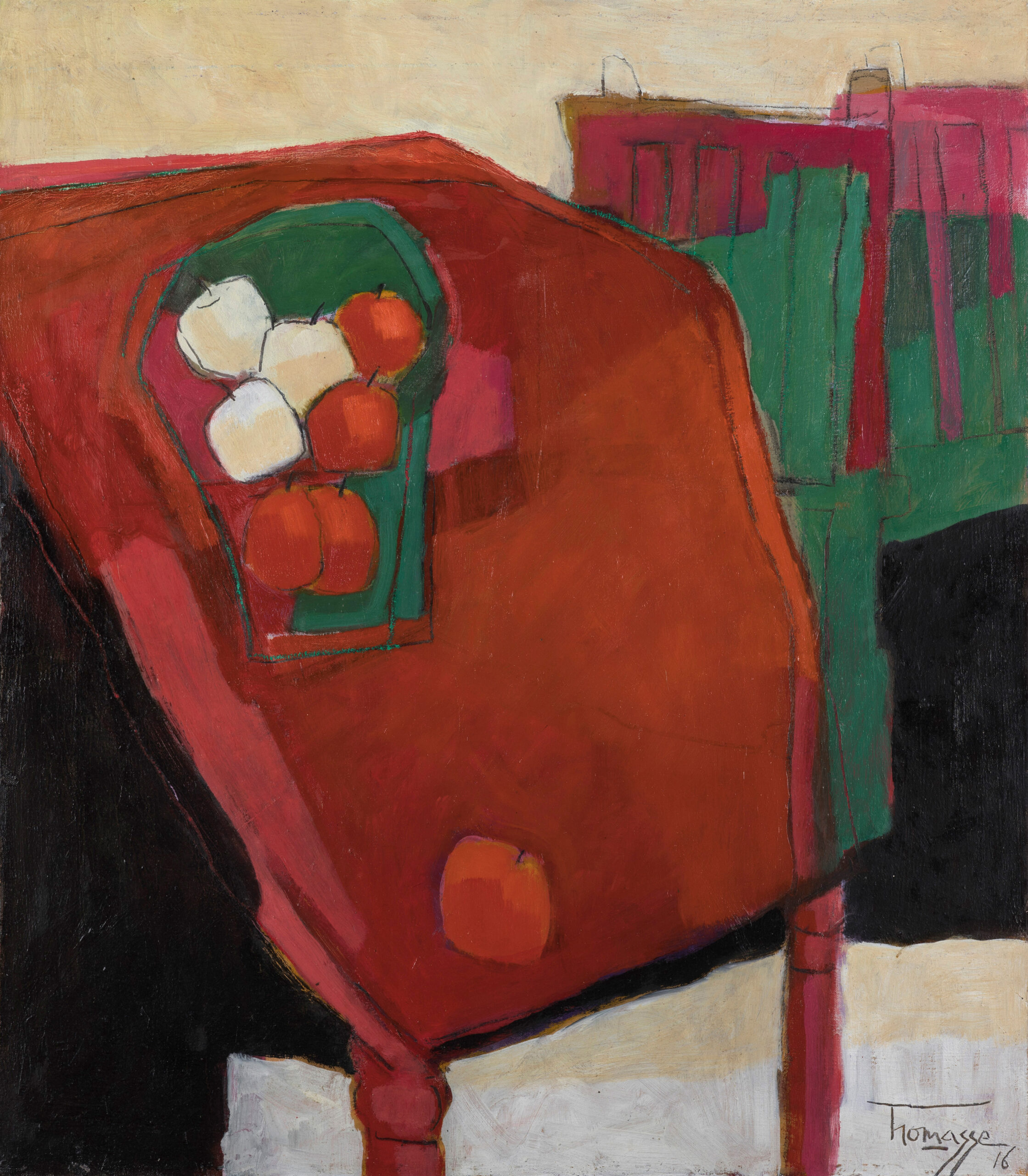 Jocelyn Thomasse - La table renversée - 70 x 80